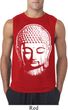 Mens Yoga Shirt Big Buddha Head Sleeveless Tee T-Shirt