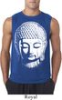Mens Yoga Shirt Big Buddha Head Sleeveless Tee T-Shirt