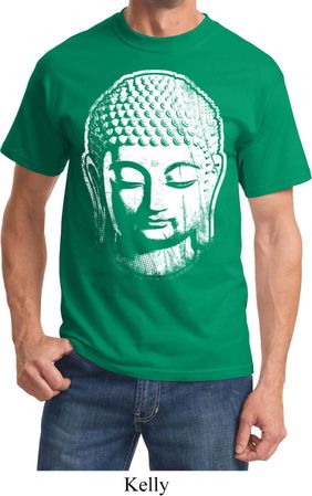 Mens Yoga Shirt Big Buddha Head Tee T-Shirt