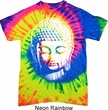 Mens Yoga Shirt Big Buddha Head Tie Dye Tee T-shirt