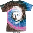 Mens Yoga Shirt Big Buddha Head Tie Dye Tee T-shirt