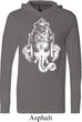 Mens Yoga Shirt BIG Ganesha Head Lightweight Hoodie Tee T-Shirt