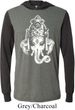 Mens Yoga Shirt BIG Ganesha Head Lightweight Hoodie Tee T-Shirt