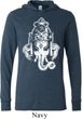 Mens Yoga Shirt BIG Ganesha Head Lightweight Hoodie Tee T-Shirt