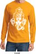 Mens Yoga Shirt BIG Ganesha Head Long Sleeve Tee T-Shirt