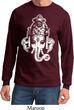 Mens Yoga Shirt BIG Ganesha Head Long Sleeve Tee T-Shirt
