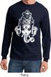 Mens Yoga Shirt BIG Ganesha Head Long Sleeve Tee T-Shirt