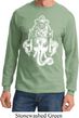 Mens Yoga Shirt BIG Ganesha Head Long Sleeve Tee T-Shirt