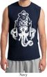 Mens Yoga Shirt BIG Ganesha Head Muscle Tee T-Shirt