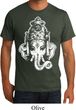 Mens Yoga Shirt BIG Ganesha Head Organic Tee T-Shirt