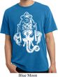 Mens Yoga Shirt BIG Ganesha Head Pigment Dyed Tee T-Shirt
