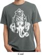 Mens Yoga Shirt BIG Ganesha Head Pigment Dyed Tee T-Shirt