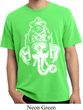 Mens Yoga Shirt BIG Ganesha Head Pigment Dyed Tee T-Shirt