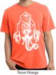 Mens Yoga Shirt BIG Ganesha Head Pigment Dyed Tee T-Shirt