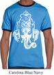 Mens Yoga Shirt BIG Ganesha Head Ringer Tee T-Shirt