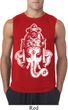 Mens Yoga Shirt BIG Ganesha Head Sleeveless Tee T-Shirt