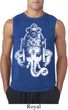Mens Yoga Shirt BIG Ganesha Head Sleeveless Tee T-Shirt