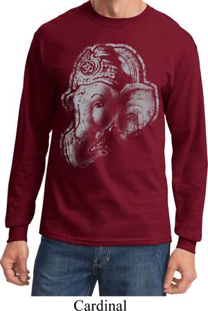 Mens Yoga Shirt BIG Ganesha Profile Long Sleeve Tee T-Shirt