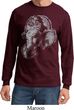 Mens Yoga Shirt BIG Ganesha Profile Long Sleeve Tee T-Shirt