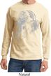 Mens Yoga Shirt BIG Ganesha Profile Long Sleeve Tee T-Shirt