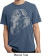 Mens Yoga Shirt BIG Ganesha Profile Pigment Dyed Tee T-Shirt