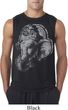 Mens Yoga Shirt BIG Ganesha Profile Sleeveless Tee T-Shirt