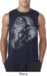 Mens Yoga Shirt BIG Ganesha Profile Sleeveless Tee T-Shirt