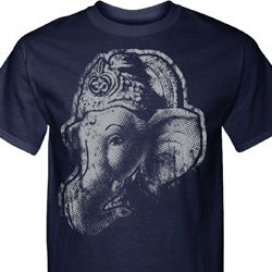 Mens Yoga Shirt BIG Ganesha Profile Tall Tee T-Shirt