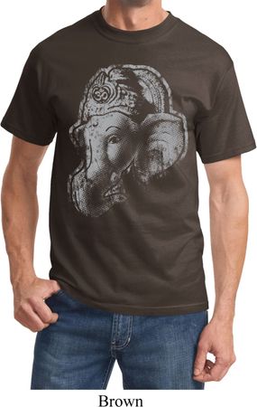 Mens Yoga Shirt BIG Ganesha Profile Tee T-Shirt