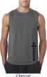Mens Yoga Shirt Black 7 Chakras Bottom Print Sleeveless Tee T-Shirt