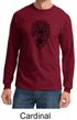 Mens Yoga Shirt Black Bodhi Tree Long Sleeve Tee T-Shirt