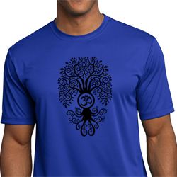 Mens Yoga Shirt Black Bodhi Tree Moisture Wicking Tee T-Shirt