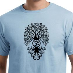 Mens Yoga Shirt Black Bodhi Tree Organic Tee T-Shirt