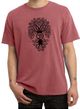 Mens Yoga Shirt Black Bodhi Tree Pigment Dyed Tee T-Shirt