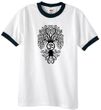 Mens Yoga Shirt Black Bodhi Tree Ringer Tee T-Shirt