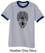 Mens Yoga Shirt Black Bodhi Tree Ringer Tee T-Shirt