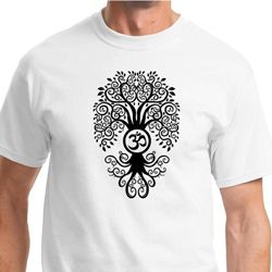 Mens Yoga Shirt Black Bodhi Tree Tee T-Shirt