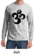 Mens Yoga Shirt Black Distressed OM Long Sleeve Tee T-Shirt