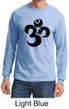 Mens Yoga Shirt Black Distressed OM Long Sleeve Tee T-Shirt
