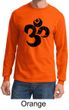 Mens Yoga Shirt Black Distressed OM Long Sleeve Tee T-Shirt