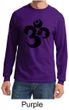 Mens Yoga Shirt Black Distressed OM Long Sleeve Tee T-Shirt