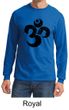 Mens Yoga Shirt Black Distressed OM Long Sleeve Tee T-Shirt