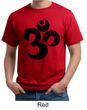 Mens Yoga Shirt Black Distressed OM Organic Tee T-Shirt