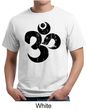 Mens Yoga Shirt Black Distressed OM Organic Tee T-Shirt