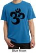 Mens Yoga Shirt Black Distressed OM Pigment Dyed Tee T-Shirt