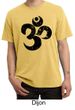 Mens Yoga Shirt Black Distressed OM Pigment Dyed Tee T-Shirt
