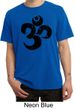 Mens Yoga Shirt Black Distressed OM Pigment Dyed Tee T-Shirt