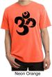 Mens Yoga Shirt Black Distressed OM Pigment Dyed Tee T-Shirt