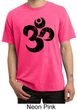 Mens Yoga Shirt Black Distressed OM Pigment Dyed Tee T-Shirt