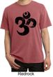 Mens Yoga Shirt Black Distressed OM Pigment Dyed Tee T-Shirt